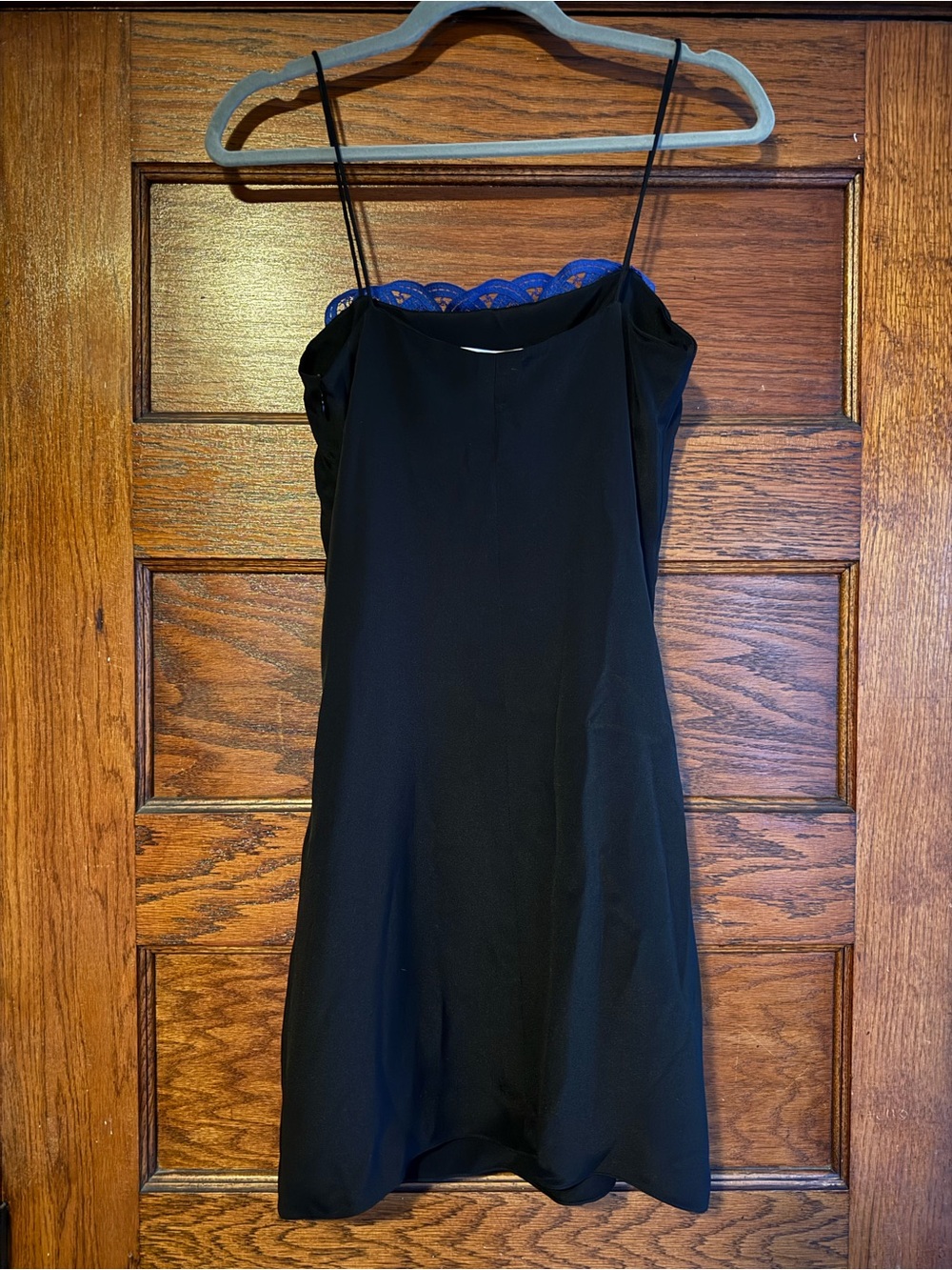 VICTORIA BECKHAM 100% Silk Slip Mini Dress Spaghetti Straps Lace Overlay Y2K 4 - Picture 5 of 9